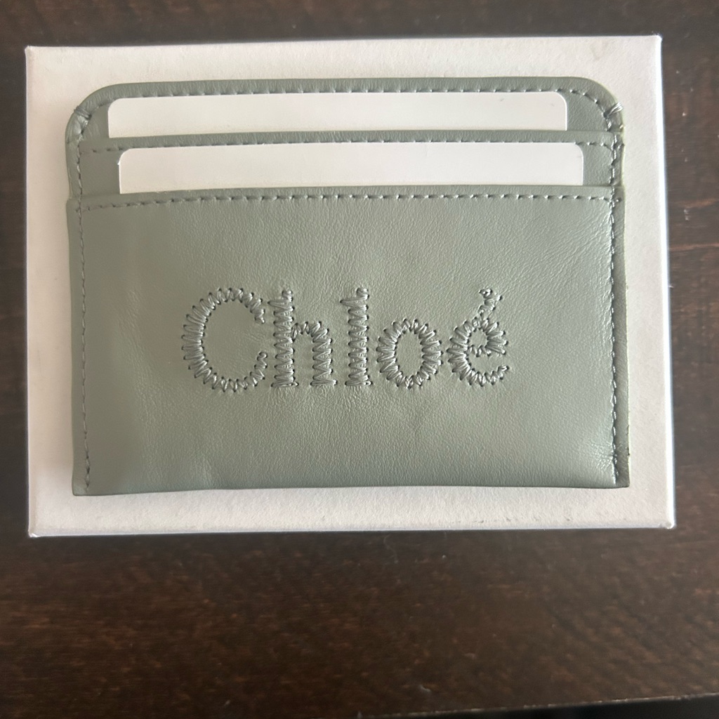 Chlo Green Leather Card Holder Chlo Green Leather Card Holder